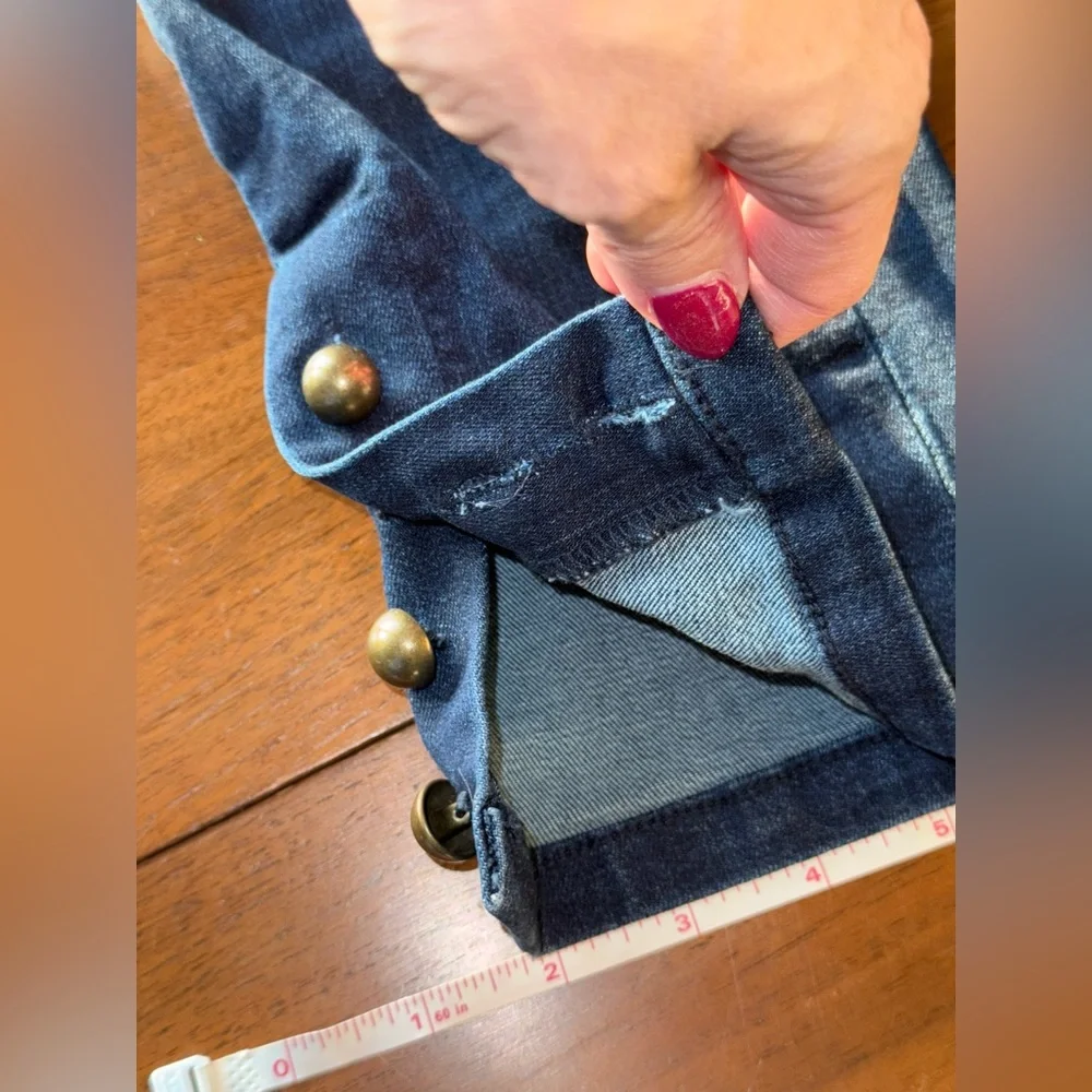 Belle by Kim Gravel Dark Blue Skinny Jeans - Picture 12 of 16